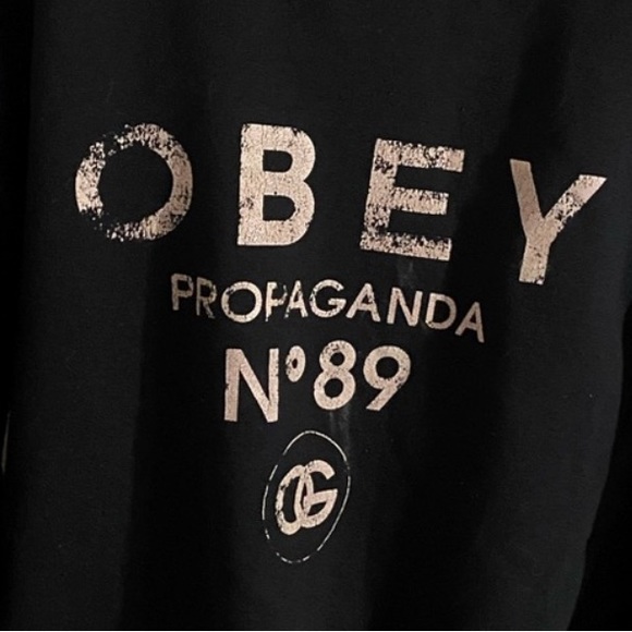 Obey Tops - Black Obey Sweatshirt Women’s Large